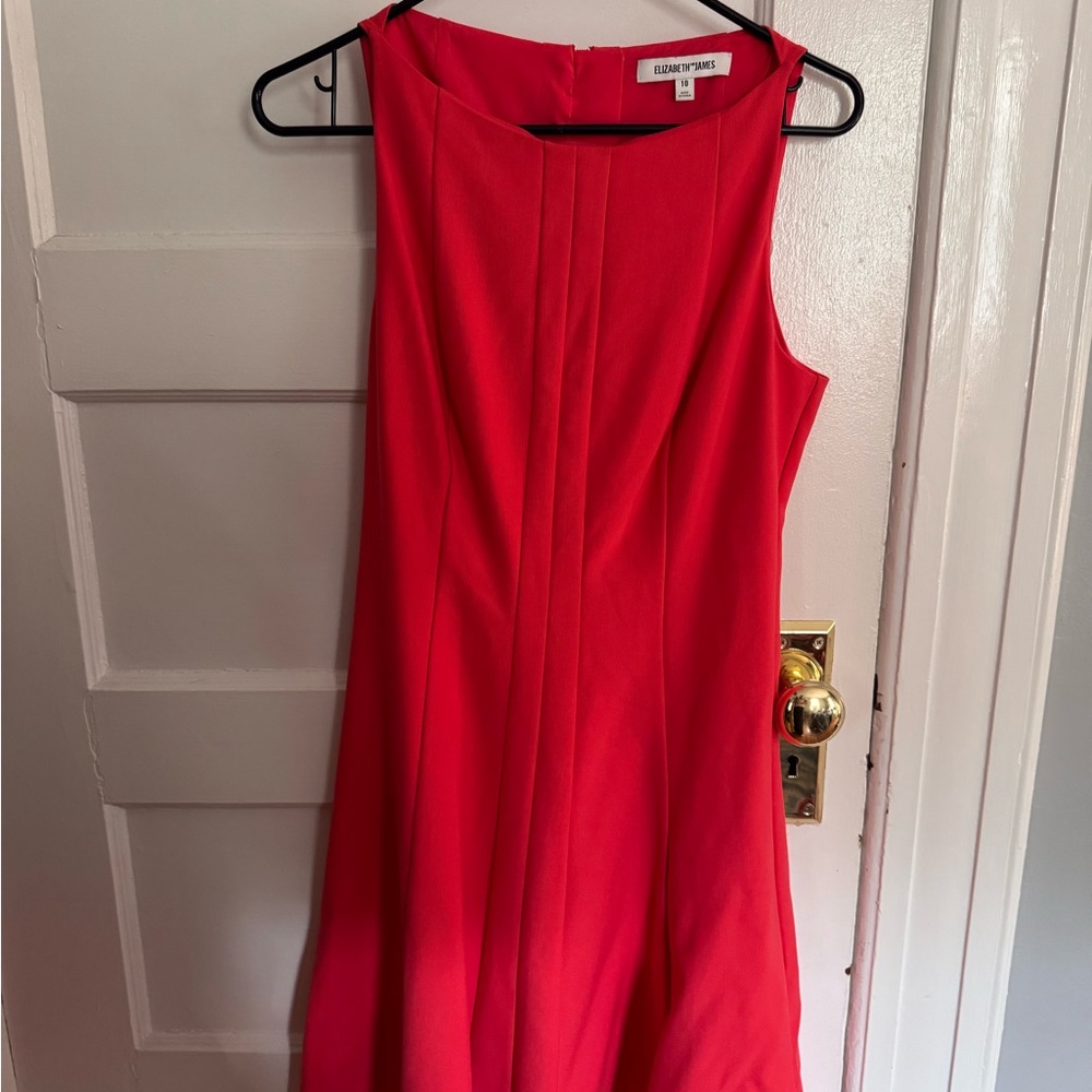 Elizabeth and James Vibrant Red Midi Dress